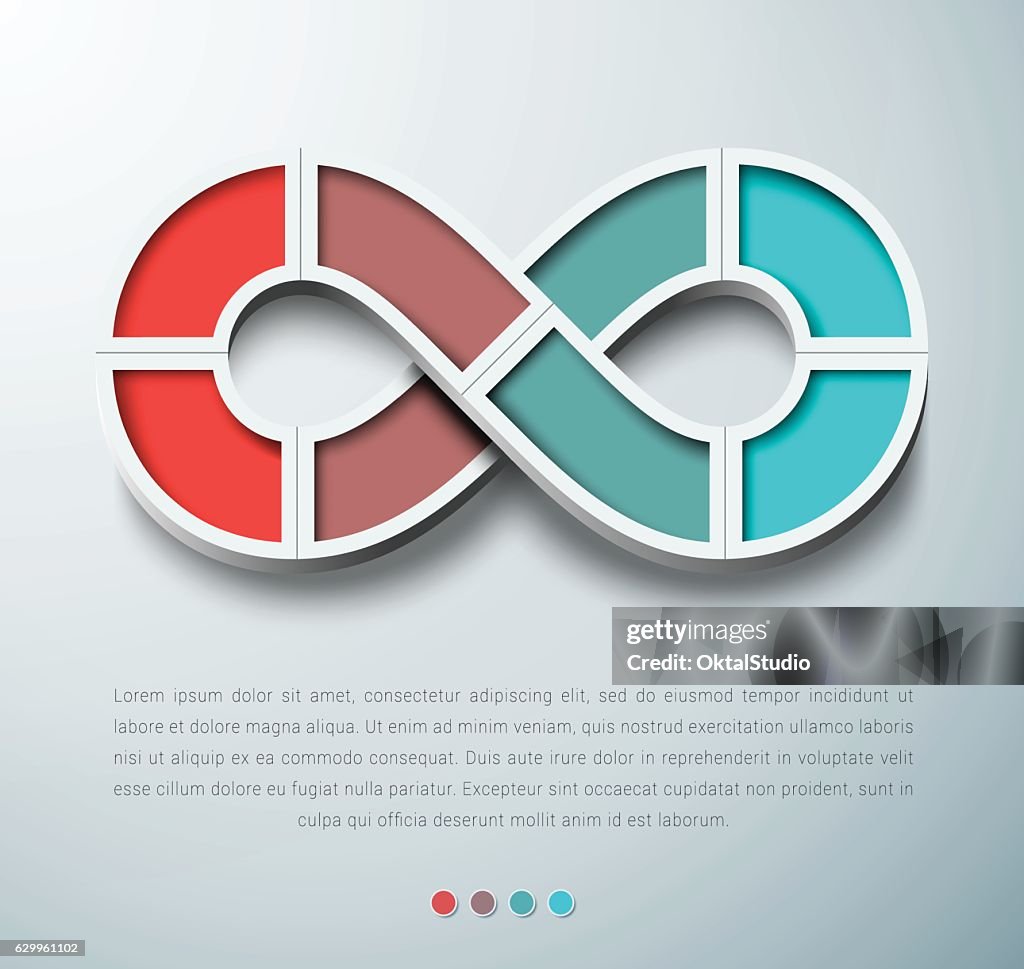 Infinity Symbol As A 3d Infographic Element High-Res Vector Graphic ...