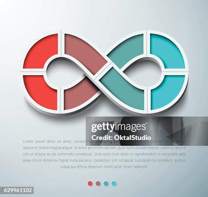 Infinity Symbol As a 3D Infographic Element Infinity Symbol As a 3D Infographic Element