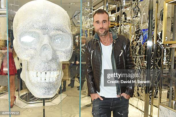 Philipp Plein attends a cocktail party hosted by Philipp Plein to celebrate the opening of the Philipp Plein London boutique on December 15, 2016 in...