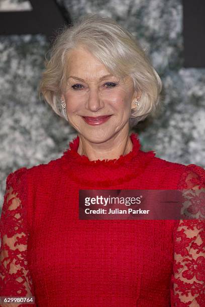 Helen Mirren attends the European Premiere of 'Collateral Beauty' at Vue Leicester Square on December 15, 2016 in London, England.