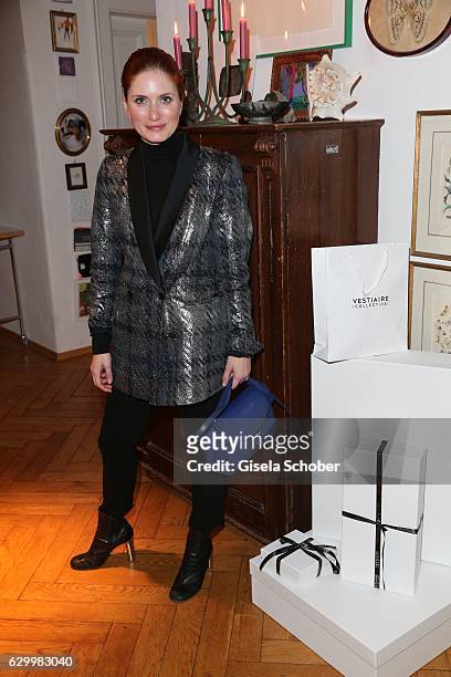 Arzu Kuecuek during the Mon Muellerschoen & Vestiaire Collective charity auction benefit fo 'Tribute to Bambi' Foundation on December 1, 2016 in...