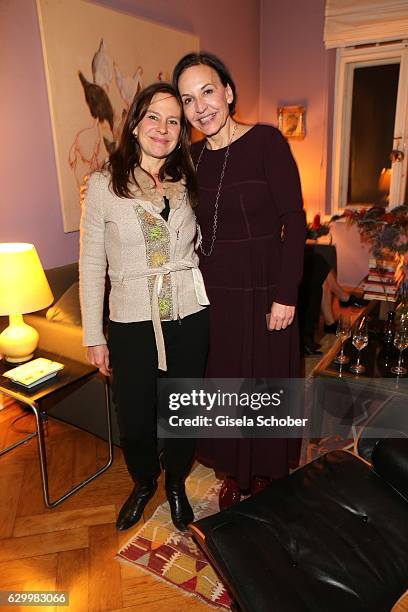 Annette Roeckl, owner of Roeckl and Petra Pfaller, Creative Director Bunte during the Mon Muellerschoen & Vestiaire Collective charity auction...