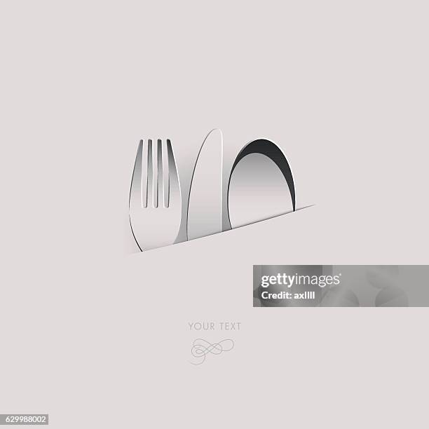 knife_fork_spoon_white - cutlery stock illustrations