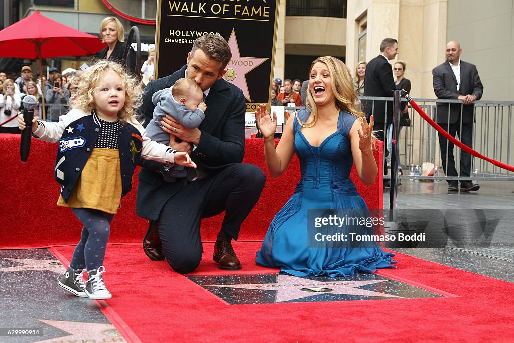 Ryan Reynolds Honored With Star On The Hollywood Walk Of Fame