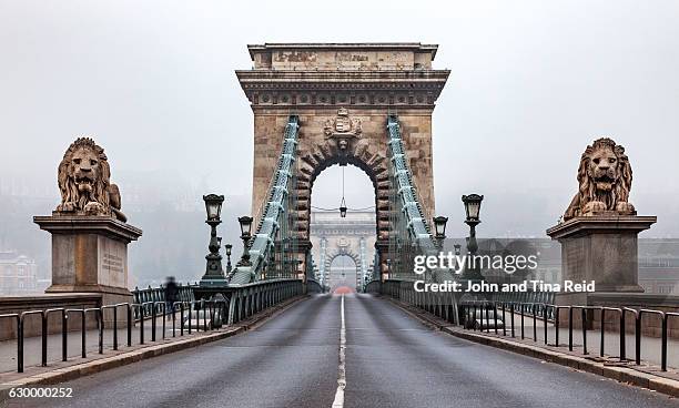 atmospheric chain bridge - kettingbrug hangbrug stockfoto's en -beelden