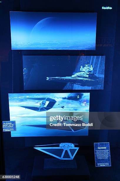 General view of the atmosphere during the opening night celebration of Walt Disney Pictures and Lucasfilm's "Rogue One: A Star Wars Story" at El...