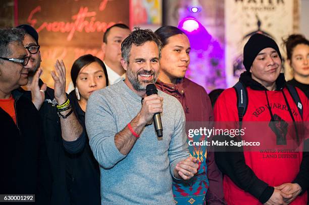 Actor Mark Ruffalo attends the Stand With Standing Rock Benefit at ABC Home & Carpet on December 15, 2016 in New York City.