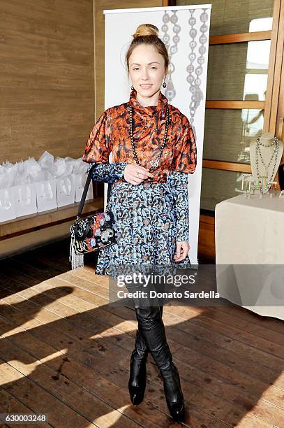 Fashion blogger Nikita Kahn attends Sabine Brouillet's jewelry pop up hosted by Nikita Kahn and Katya Teper at Nobu Malibu on December 14, 2016 in...