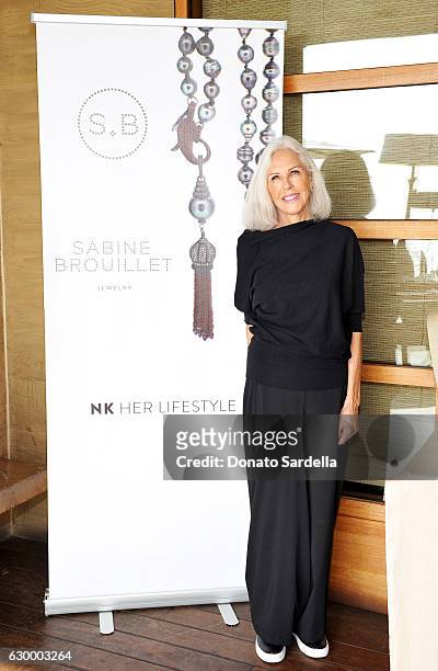 Jewelry designer Sabine Brouillet attends Sabine Brouillet's jewelry pop up hosted by Nikita Kahn and Katya Teper at Nobu Malibu on December 14, 2016...