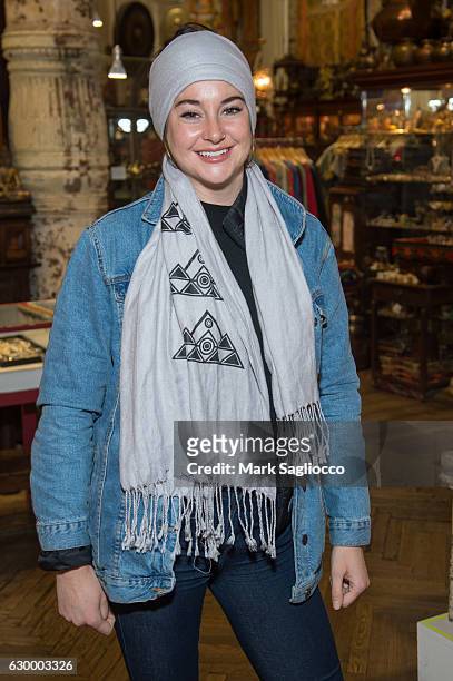Actress Shailene Woodley attends the Stand With Standing Rock Benefit at ABC Home & Carpet on December 15, 2016 in New York City.