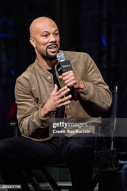 Rapper Common discusses "The 13th" with The Build Series at AOL HQ on December 15, 2016 in New York City.