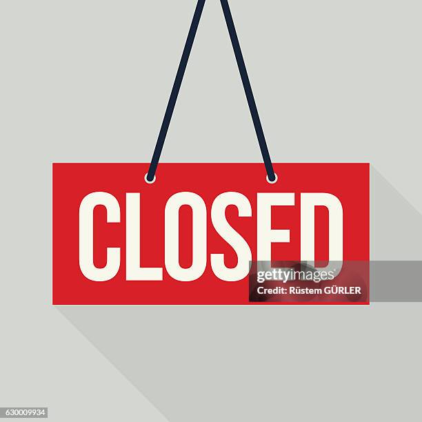 rote geschlossen schild - closed stock-grafiken, -clipart, -cartoons und -symbole