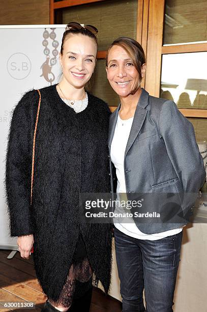 Svetlana Poliansky and guest attend Sabine Brouillet's jewelry pop up hosted by Nikita Kahn and Katya Teper at Nobu Malibu on December 14, 2016 in...