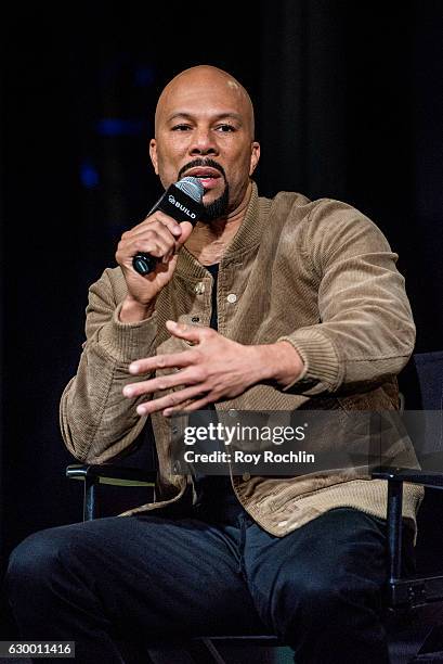 Rapper Common discusses "The 13th" with The Build Series at AOL HQ on December 15, 2016 in New York City.