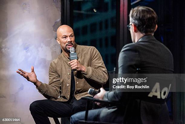 Rapper Common discusses "The 13th" with The Build Series at AOL HQ on December 15, 2016 in New York City.