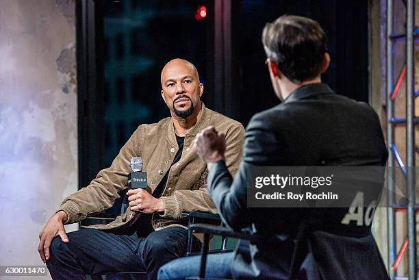 Rapper Common discusses "The 13th" with The Build Series at AOL HQ on December 15, 2016 in New York City.