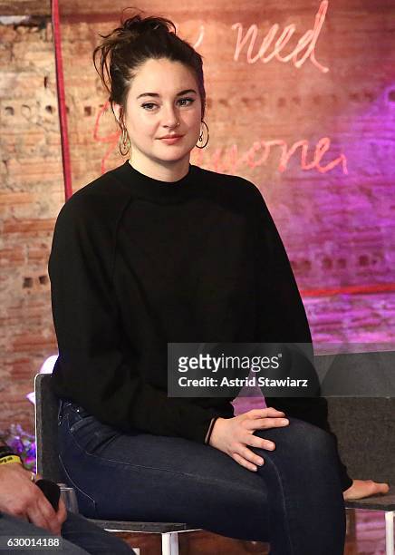 Actress Shailene Woodley attends Stand With Standing Rock Benefit at ABC Home & Carpet on December 15, 2016 in New York City.