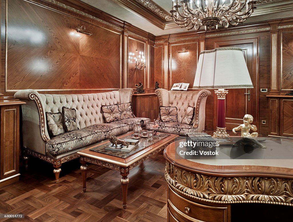 Home office in a luxury private house