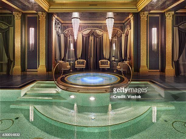 luxury spa and wellness in a private house - luxury mansion interior stock pictures, royalty-free photos & images
