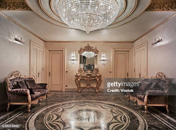 entrance hall in the luxury house - palace stock pictures, royalty-free photos & images