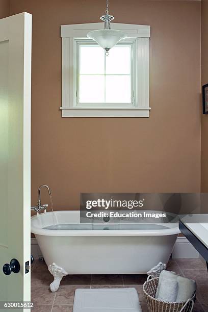 Vignette of claw foot tub in Cape Cod Inn, Captains Manor Inn, Falmouth, MA.