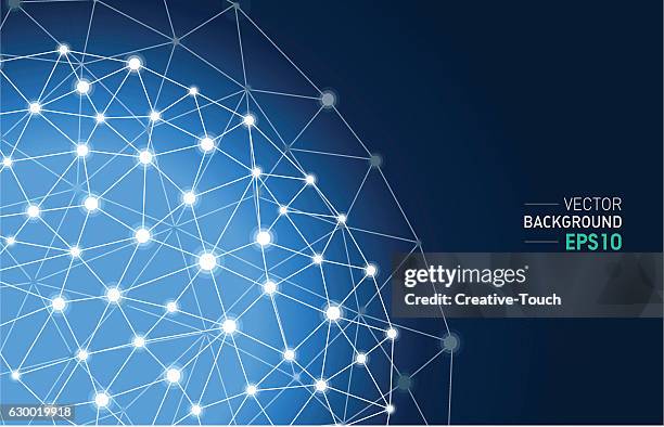 communication network on space - global mobility stock illustrations
