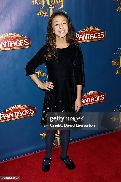 Actress Aubrey Anderson-Emmons arrives at the Opening Night of The Lincoln Center Theater's Production Of Rodgers and Hammerstein's "The King and I"...