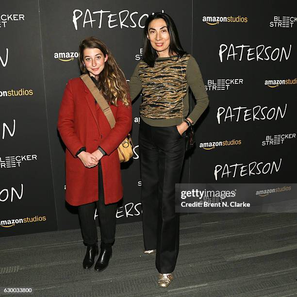 Esther Coquet and artist Anh Duong attend the "Paterson" New York screening held at the Landmark Sunshine Cinema on December 15, 2016 in New York...