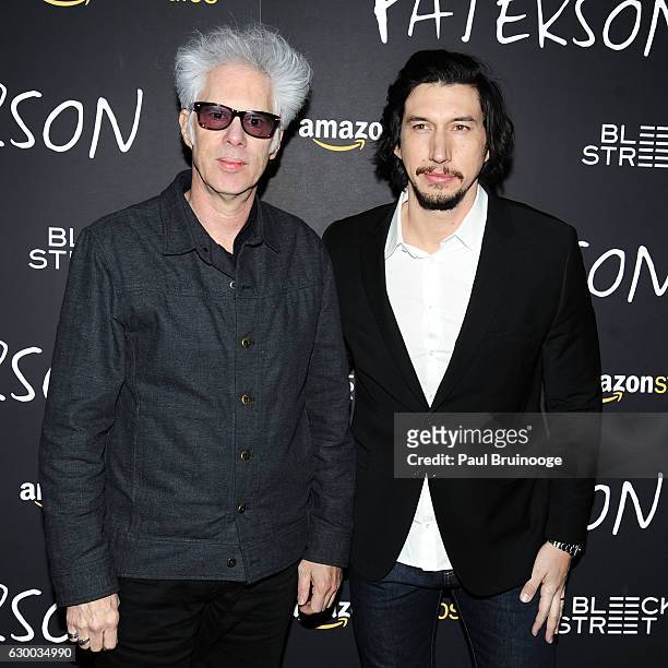 Jim Jarmusch and Adam Driver attend the New York Special Screening of Amazon Studios and Bleecker Street's "Paterson" at Landmark Sunshine Theater on...