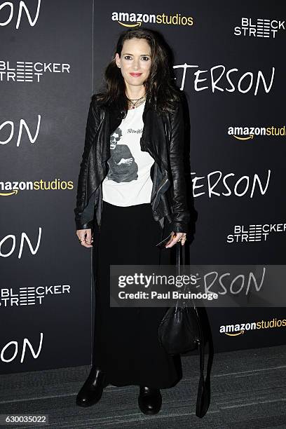 Winona Ryder attends the New York Special Screening of Amazon Studios and Bleecker Street's "Paterson" at Landmark Sunshine Theater on December 15,...