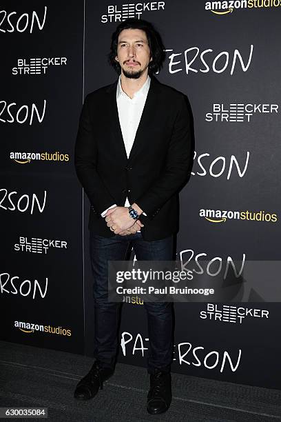 Adam Driver attends the New York Special Screening of Amazon Studios and Bleecker Street's "Paterson" at Landmark Sunshine Theater on December 15,...