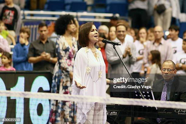 Nydia Caro performs as part of the Monica Puig Invitational at Coliseo Jose M. Agrelot on December 15, 2016 in San Juan, Puerto Rico.