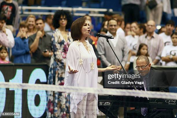 Nydia Caro performs as part of the Monica Puig Invitational at Coliseo Jose M. Agrelot on December 15, 2016 in San Juan, Puerto Rico.