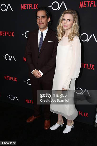 Zal Batmanglij and Brit Marling arrive at the Premiere Of Netflix's "The OA" at the Vista Theatre on December 15, 2016 in Los Angeles, California.