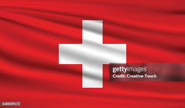 der schweiz  - schweizer flagge stock-grafiken, -clipart, -cartoons und -symbole