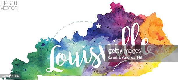 ilustraciones, imágenes clip art, dibujos animados e iconos de stock de mapa de acuarela vectorial de columbus, georgia - georgia-estado-de-eeuu