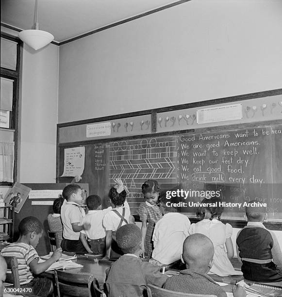 Students in Elementary School Classroom, Washington DC, USA, Marjorie Collins for Farm Security Administration, March 1942.