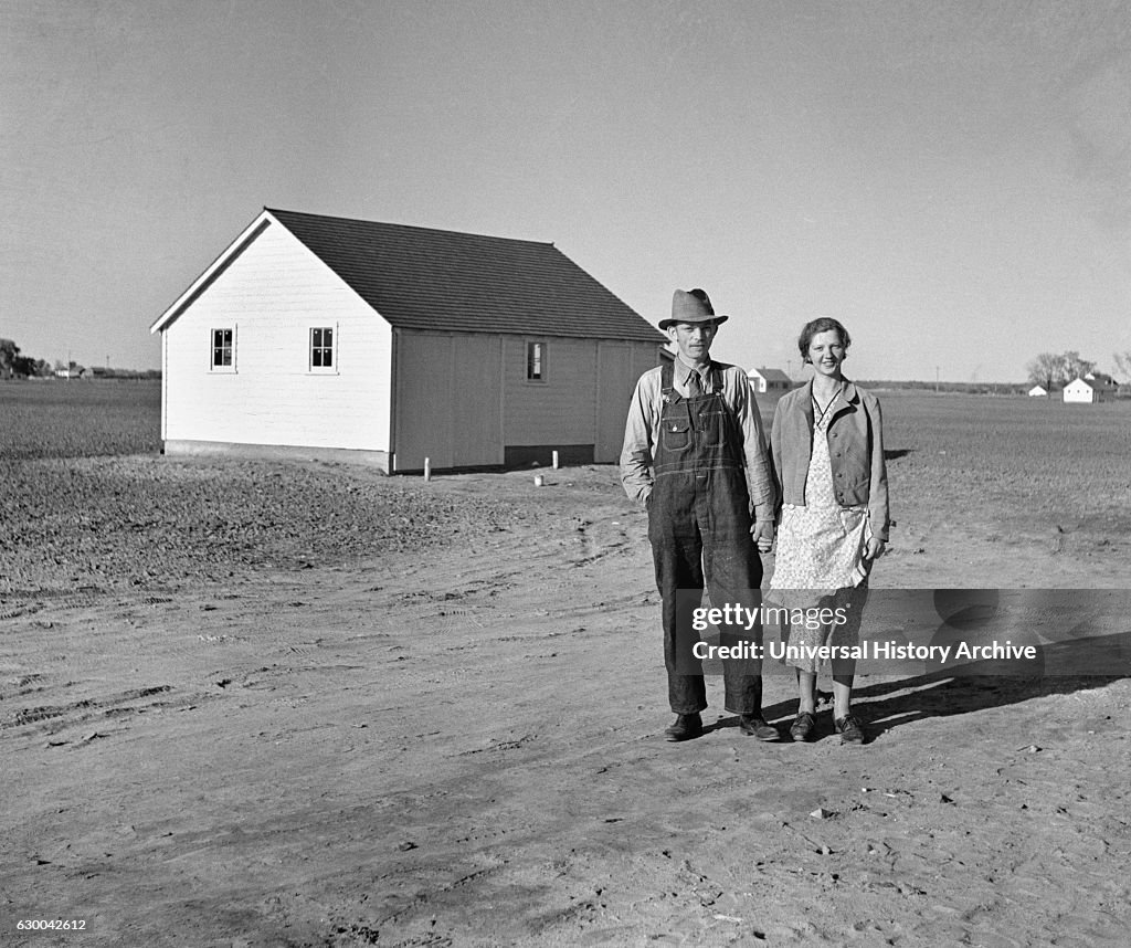 Resettled Young Couple, Douglas County Farmsteads, Nebraska