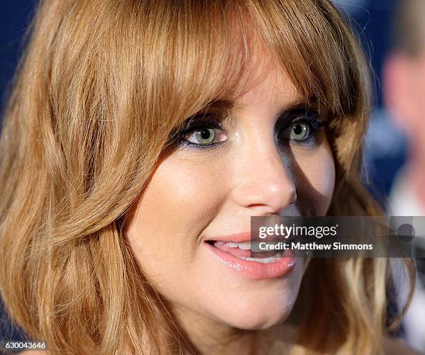 Actress Bryce Dallas Howard poses in the press room at the 21st Annual Huading Global Film Awards at The Theatre at Ace Hotel on December 15, 2016 in...