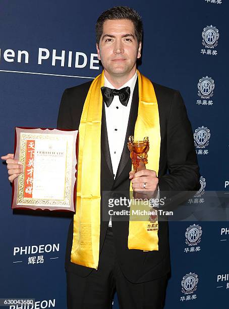 Drew Goddard attends the 21st Annual Huading Global Film Awards - press room held at The Theatre at Ace Hotel on December 15, 2016 in Los Angeles,...