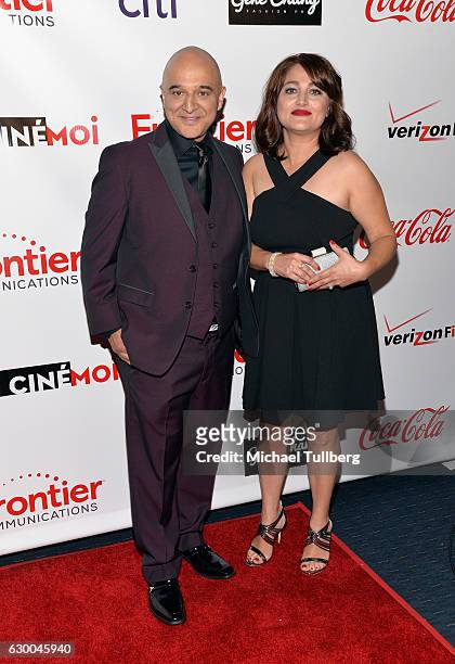 Musician Omar Akram and guest attend the 3rd Annual Cinefashion Film Awards at Saban Theatre on December 15, 2016 in Beverly Hills, California.