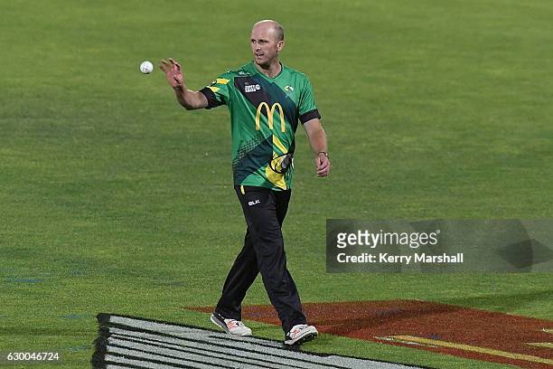Seth Rance of the Central Stags during the McDonalds Super Smash T20 match between Central Stags and Otago Volts on December 16, 2016 in Napier, New...