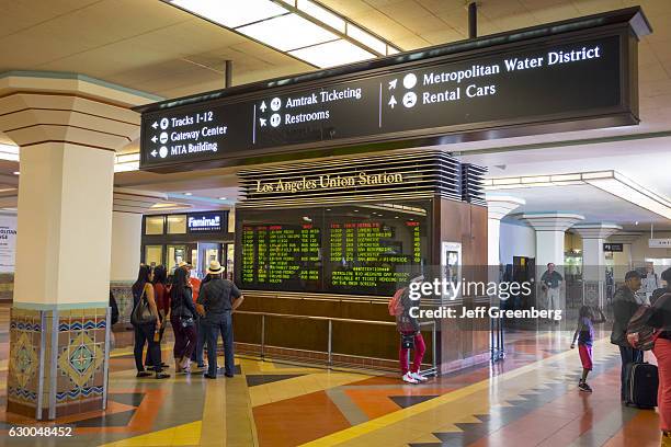 The arrival and departure board in Union Station.