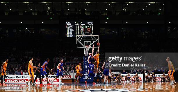 Aleks Maric of the Sydney Kings shoots during the round 11 NBL match between Adelaide 36ers and the Sydney Kings on December 16, 2016 in Adelaide,...