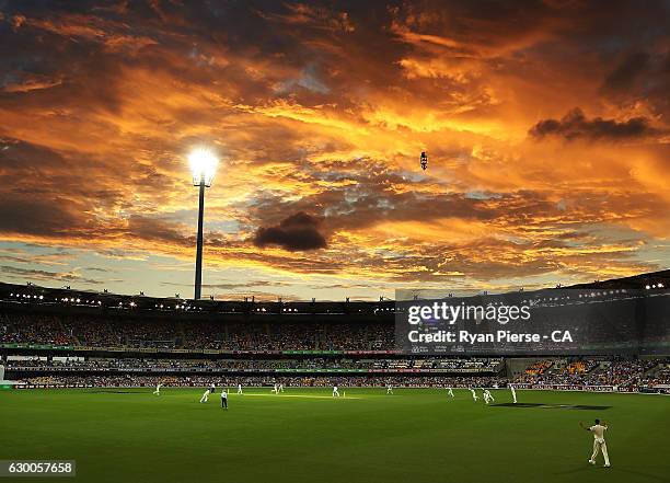 Josh Hazlewood of Australia claims the wicket of Younis Khan of Pakistan during day two of the First Test match between Australia and Pakistan at The...