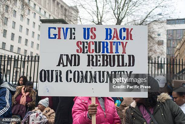 Chagossian demonstration against the UK Government, about the respect of human rights. The depopulation of Chagossians from the Chagos Archipelago,...