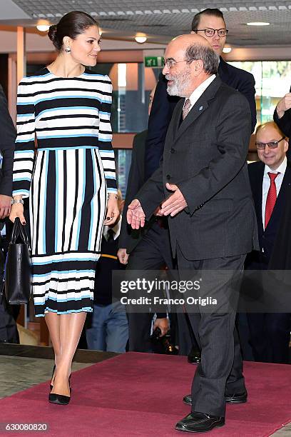 Princess Victoria of Sweden, Prince Daniel of Sweden and Swedish Minister of Education Anna Ekstrom meet FAO Director General Jose Graziano da Silva...