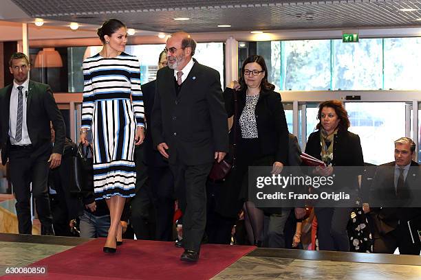 Princess Victoria of Sweden, Prince Daniel of Sweden and Swedish Minister of Education Anna Ekstrom meet FAO Director General Jose Graziano da Silva...