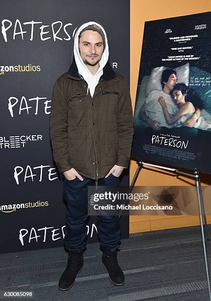 Actor Shiloh Fernandez attends the New York screening of "Paterson" at Landmark Sunshine Cinema on December 15, 2016 in New York City.