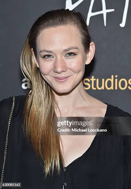 Actress Louisa Krause attends the New York screening of "Paterson" at Landmark Sunshine Cinema on December 15, 2016 in New York City.